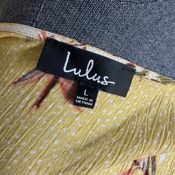 Heart of Marigold Yellow Tropical Print True Wrap Maxi Dress - Picture 10 of 16